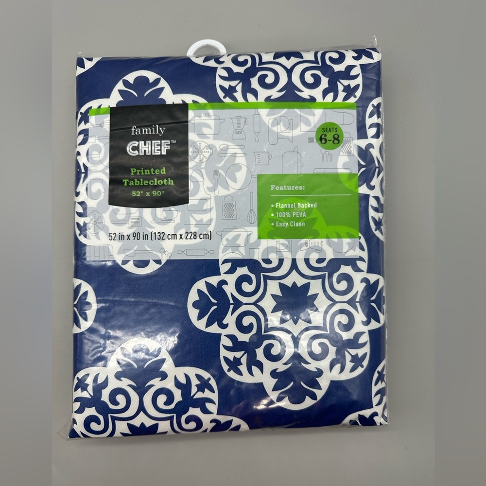 family CHEF Printed Tablecloth 52" x 90"